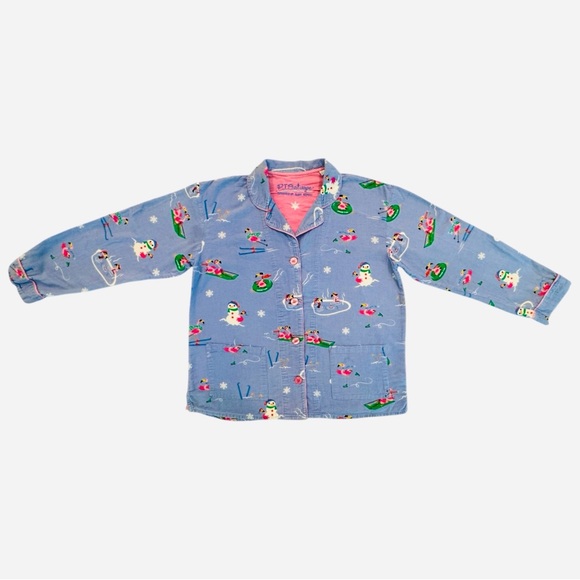 PJ Salvage Periwinkle Flamingos Flannel PJ Set - Picture 7 of 12